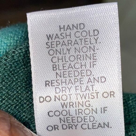 J. Jill Kale Green Tie-Dye Striped Boat-Neck Pullover Sweater Size XS - Picture 8 of 10